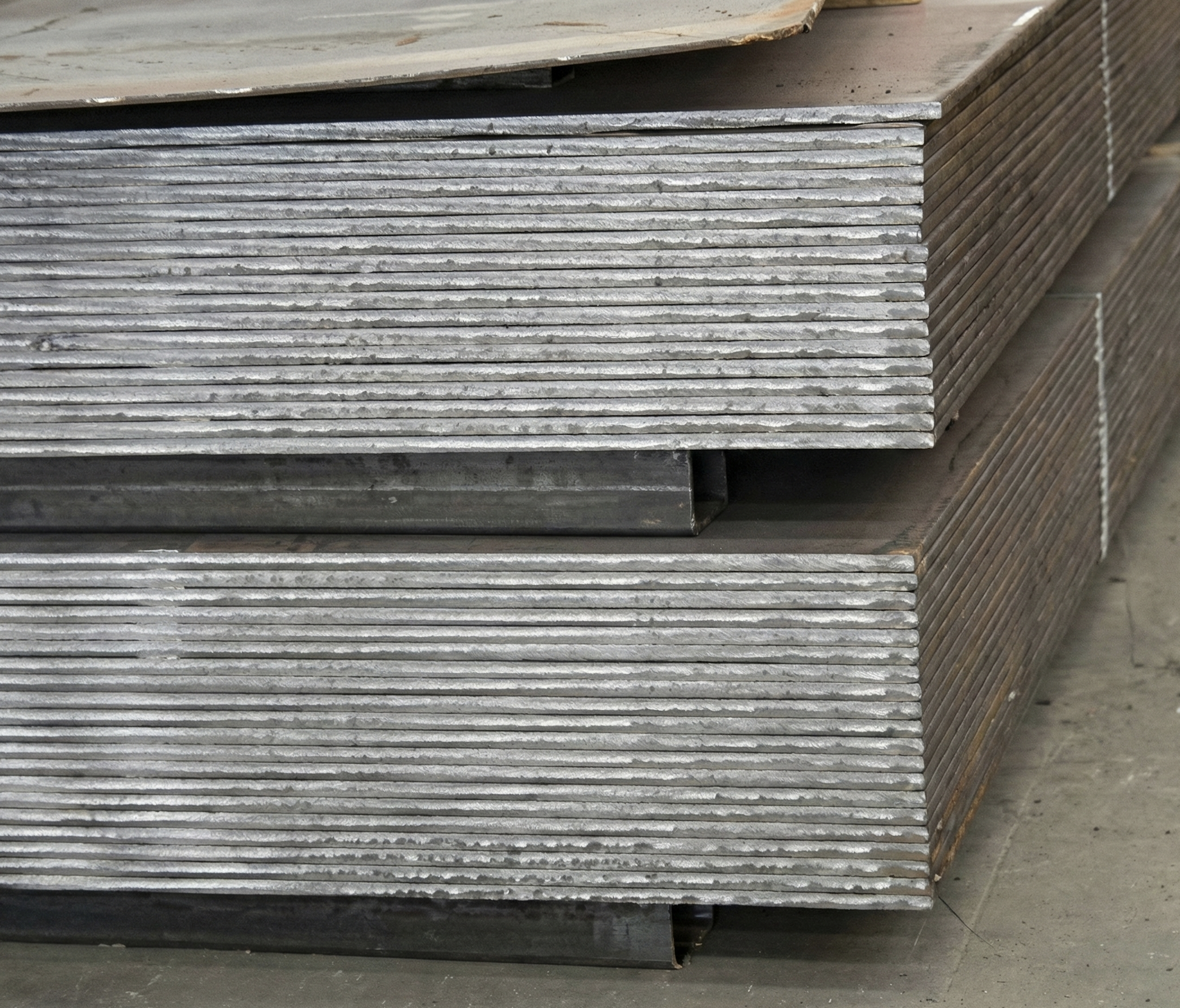 Corte de placa de acero industrial